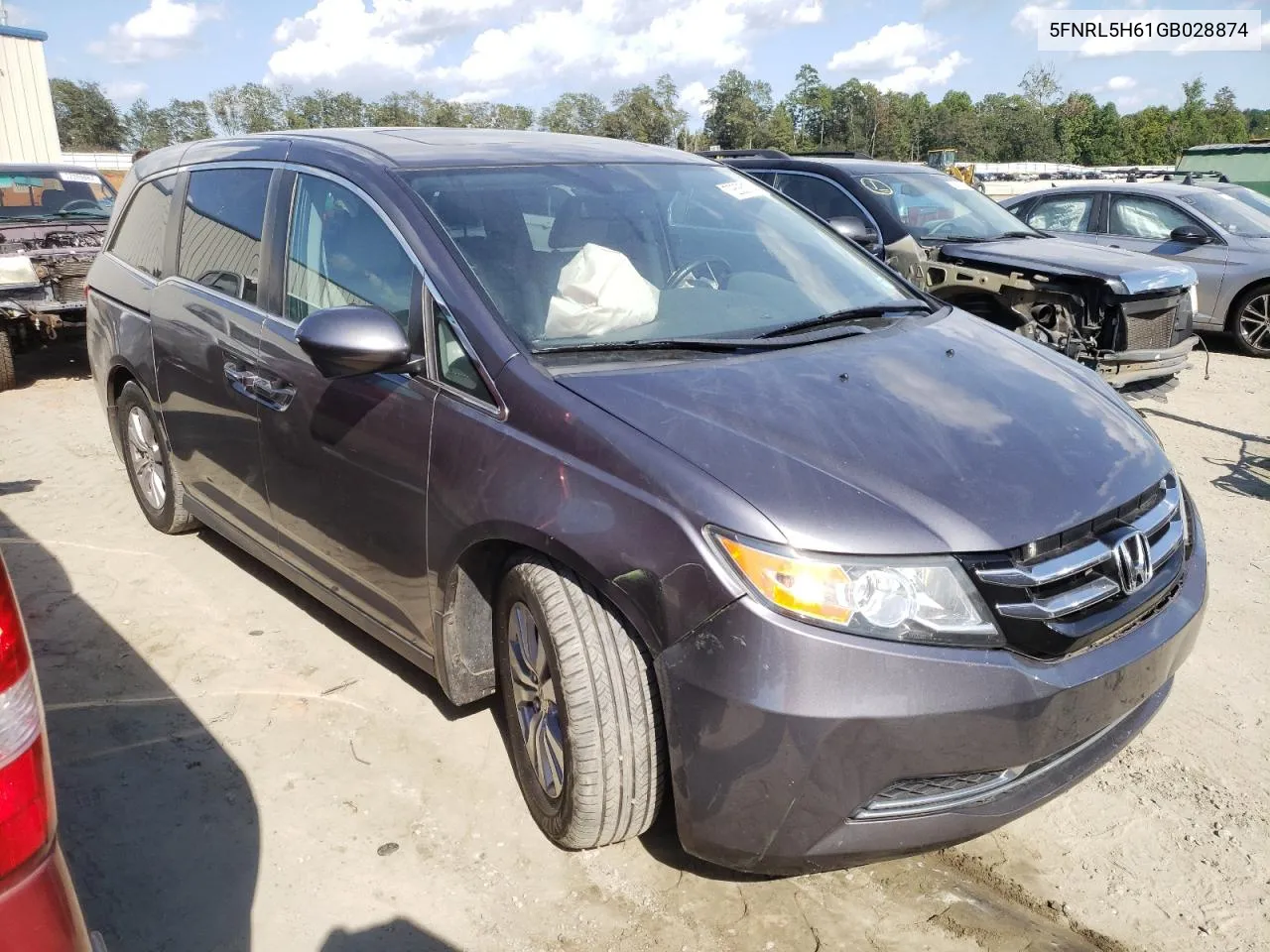 5FNRL5H61GB028874 2016 Honda Odyssey Exl