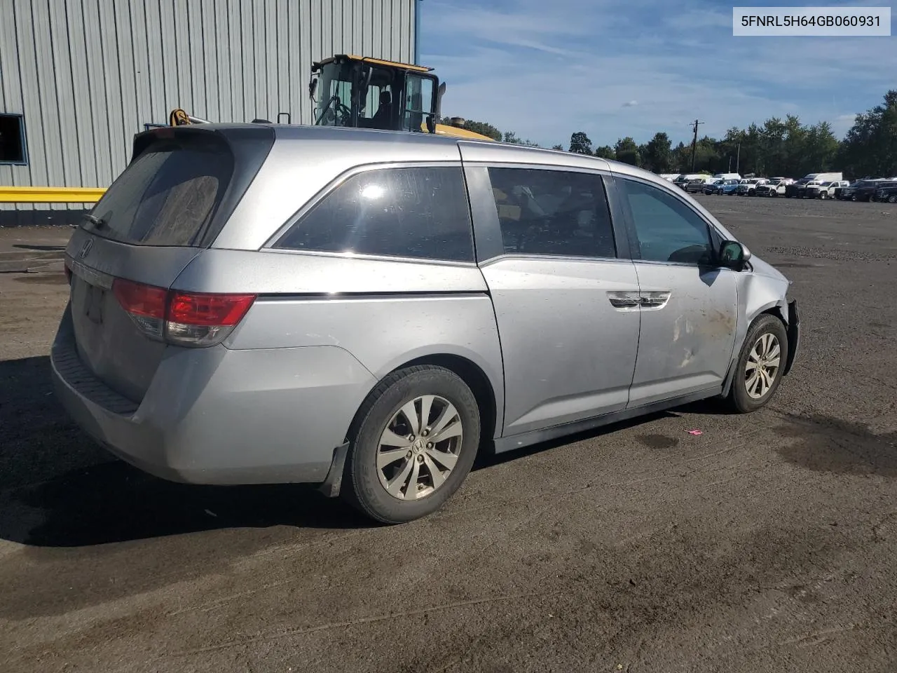 2016 Honda Odyssey Exl VIN: 5FNRL5H64GB060931 Lot: 72682214