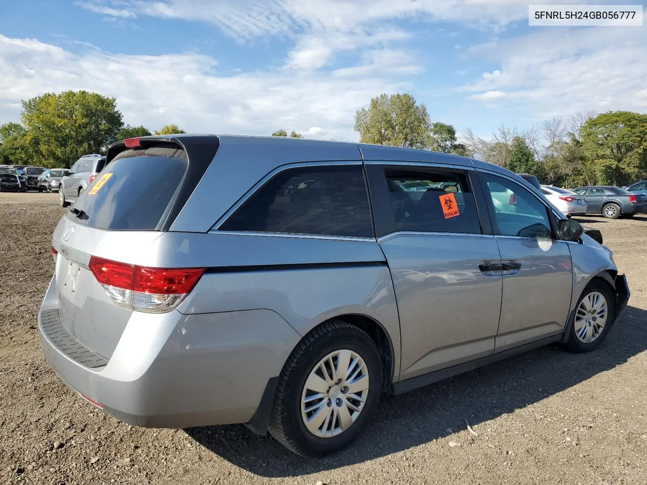 2016 Honda Odyssey Lx VIN: 5FNRL5H24GB056777 Lot: 72683254