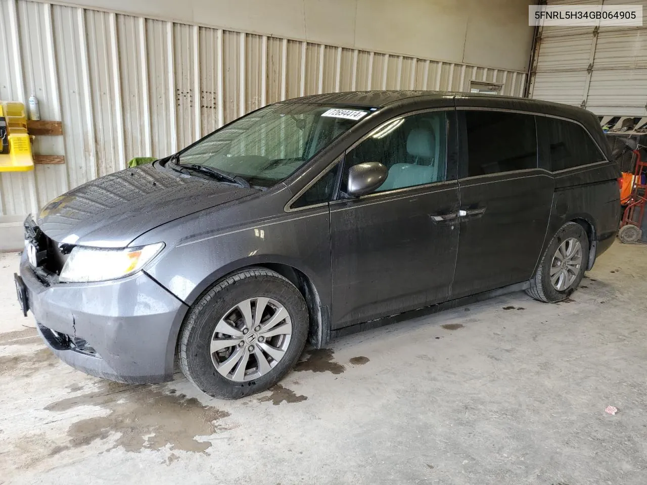 2016 Honda Odyssey Se VIN: 5FNRL5H34GB064905 Lot: 72694414