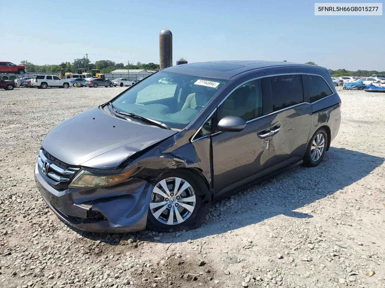 2016 Honda Odyssey Exl VIN: 5FNRL5H66GB015277 Lot: 72794994