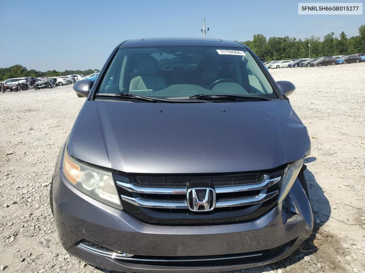 2016 Honda Odyssey Exl VIN: 5FNRL5H66GB015277 Lot: 72794994