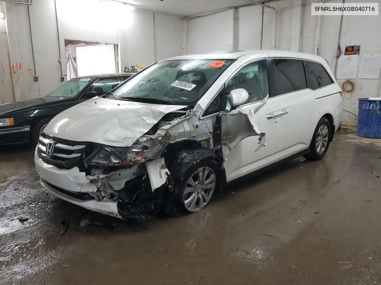 2016 Honda Odyssey Exl VIN: 5FNRL5H6XGB040716 Lot: 72893624