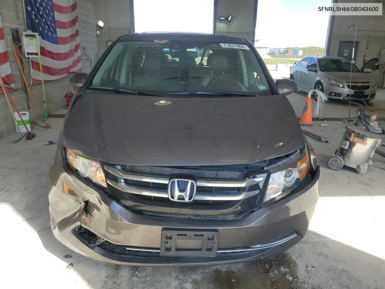 5FNRL5H66GB043600 2016 Honda Odyssey Exl