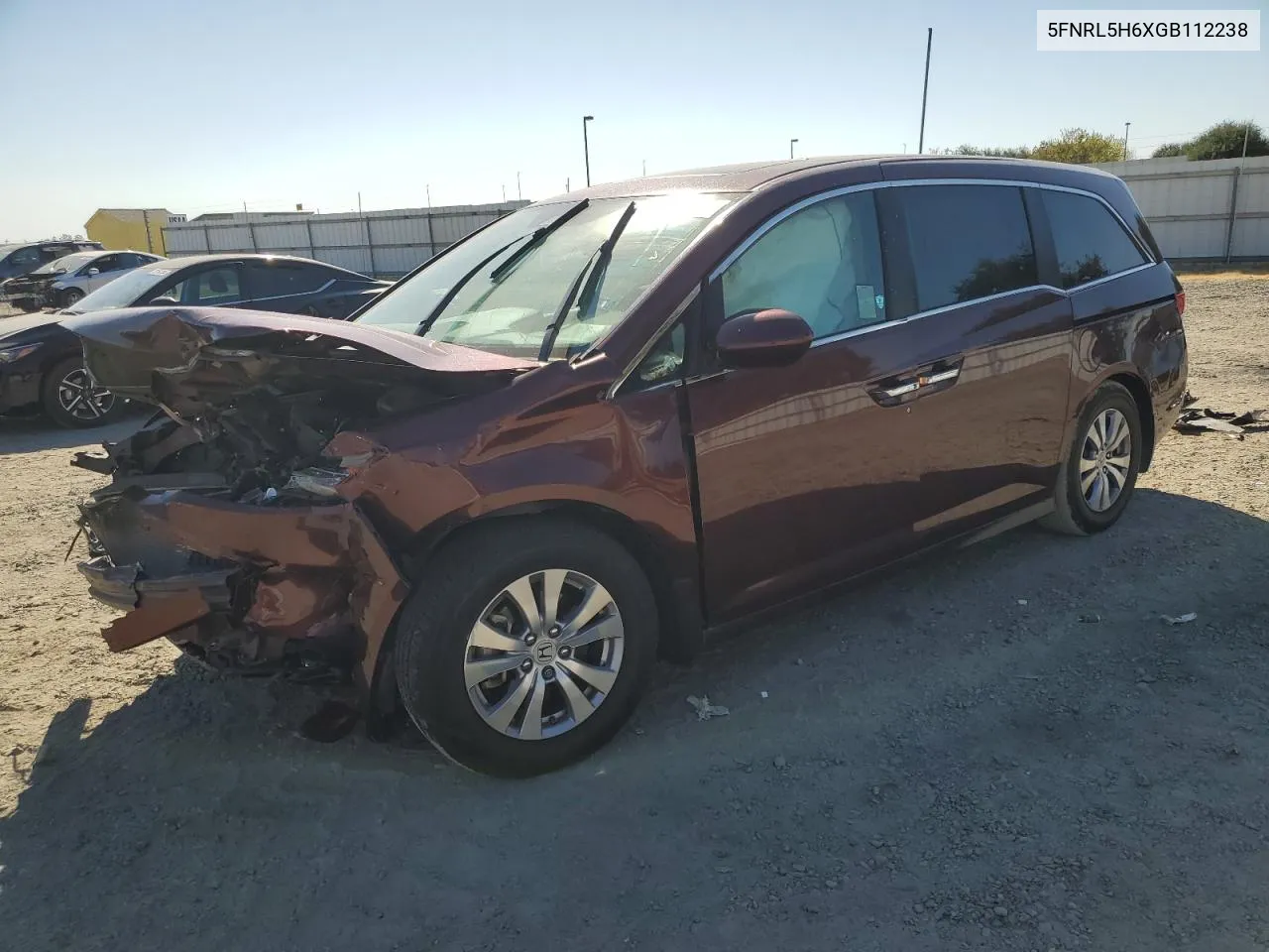 2016 Honda Odyssey Exl VIN: 5FNRL5H6XGB112238 Lot: 72974294