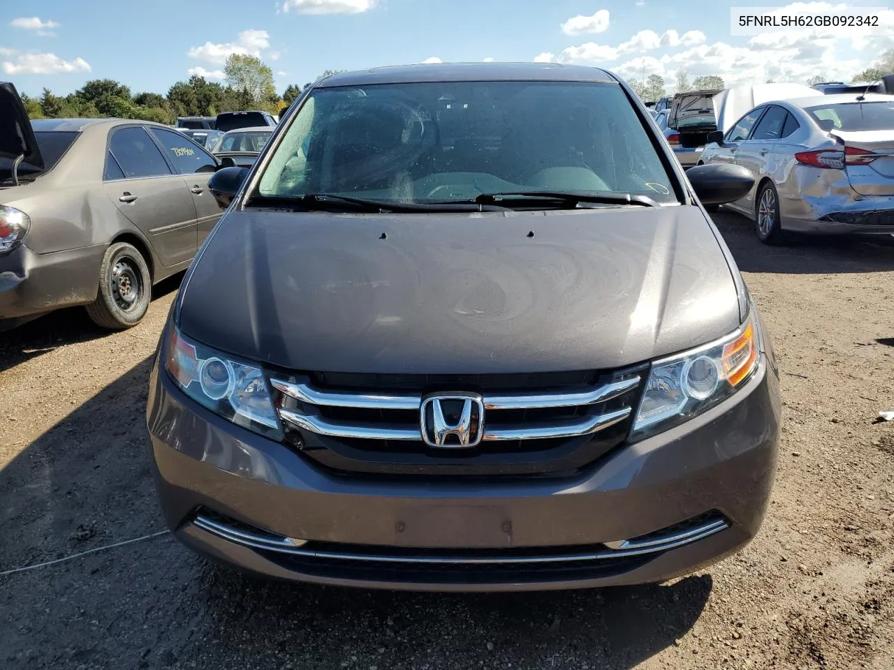 2016 Honda Odyssey Exl VIN: 5FNRL5H62GB092342 Lot: 72999614