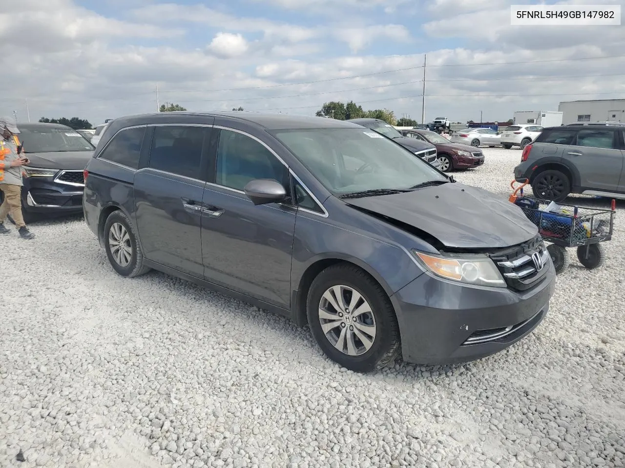 5FNRL5H49GB147982 2016 Honda Odyssey Ex