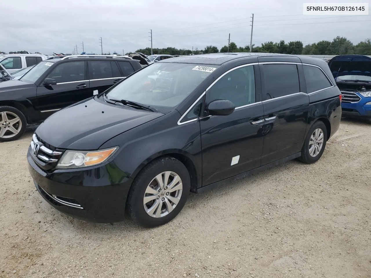 2016 Honda Odyssey Exl VIN: 5FNRL5H67GB126145 Lot: 74298014