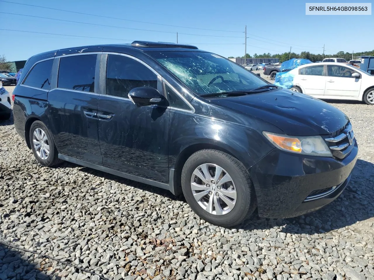 2016 Honda Odyssey Exl VIN: 5FNRL5H64GB098563 Lot: 75921564