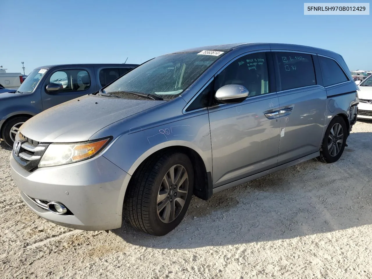 2016 Honda Odyssey Touring VIN: 5FNRL5H97GB012429 Lot: 76563614