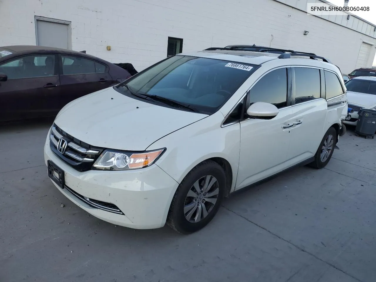 5FNRL5H60GB060408 2016 Honda Odyssey Exl