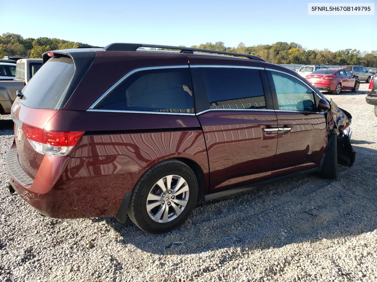 2016 Honda Odyssey Exl VIN: 5FNRL5H67GB149795 Lot: 77409214