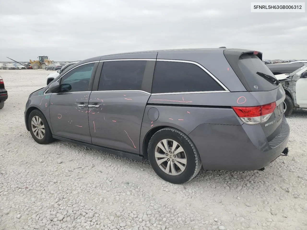 2016 Honda Odyssey Exl VIN: 5FNRL5H63GB006312 Lot: 77528384