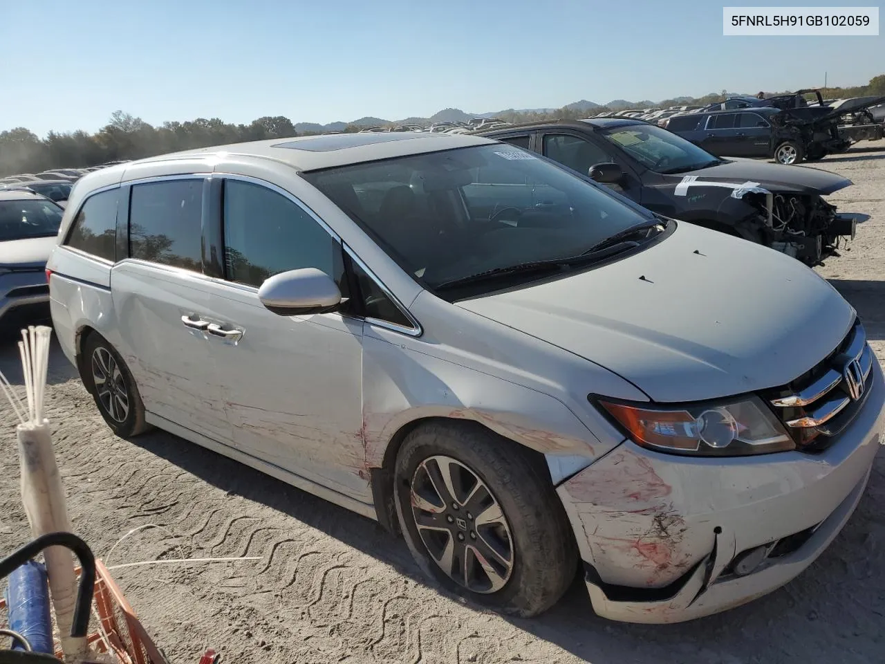 2016 Honda Odyssey Touring VIN: 5FNRL5H91GB102059 Lot: 77531864