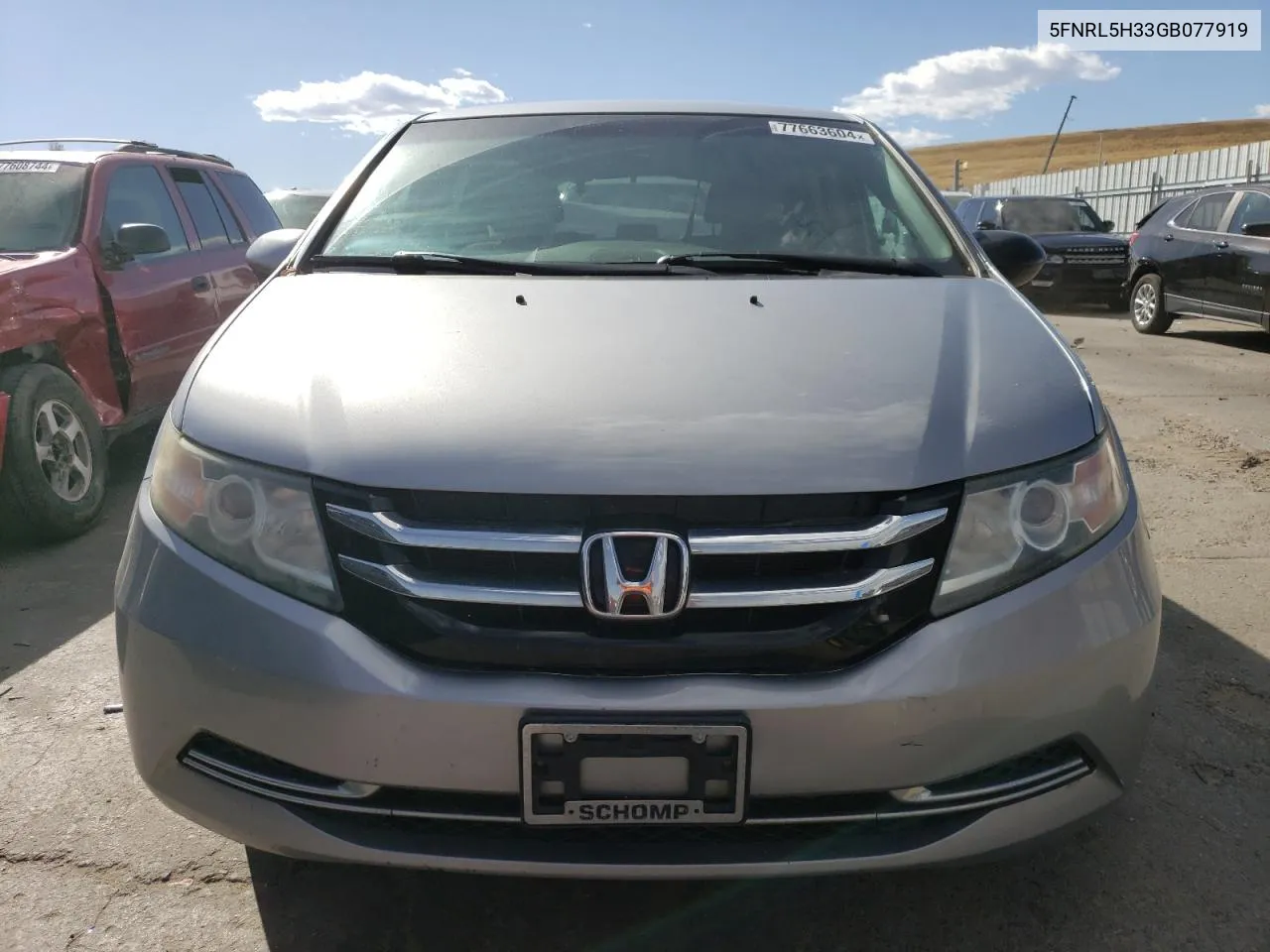 2016 Honda Odyssey Se VIN: 5FNRL5H33GB077919 Lot: 77663604