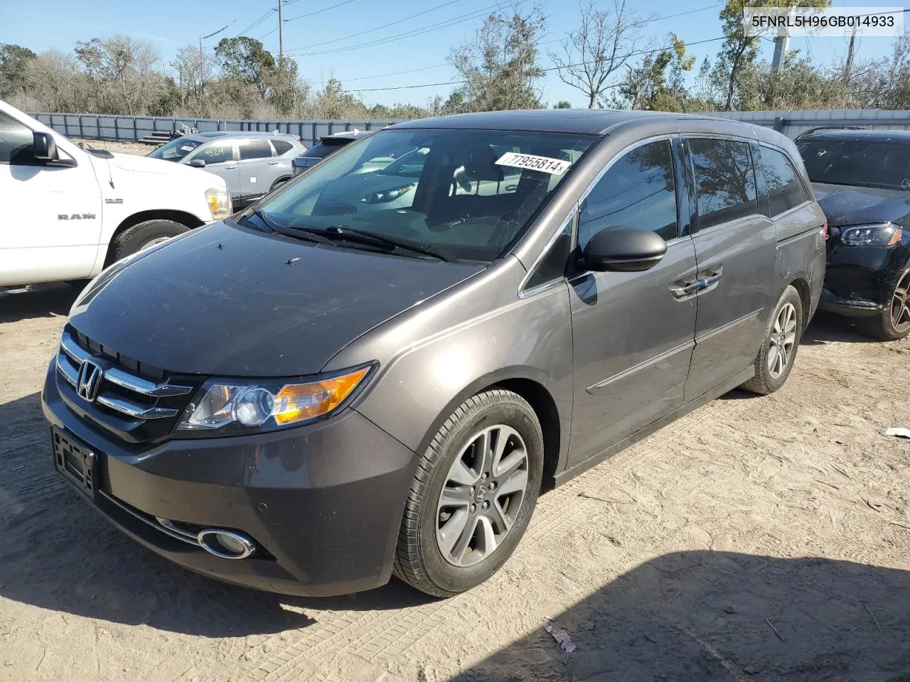 2016 Honda Odyssey Touring VIN: 5FNRL5H96GB014933 Lot: 77955814