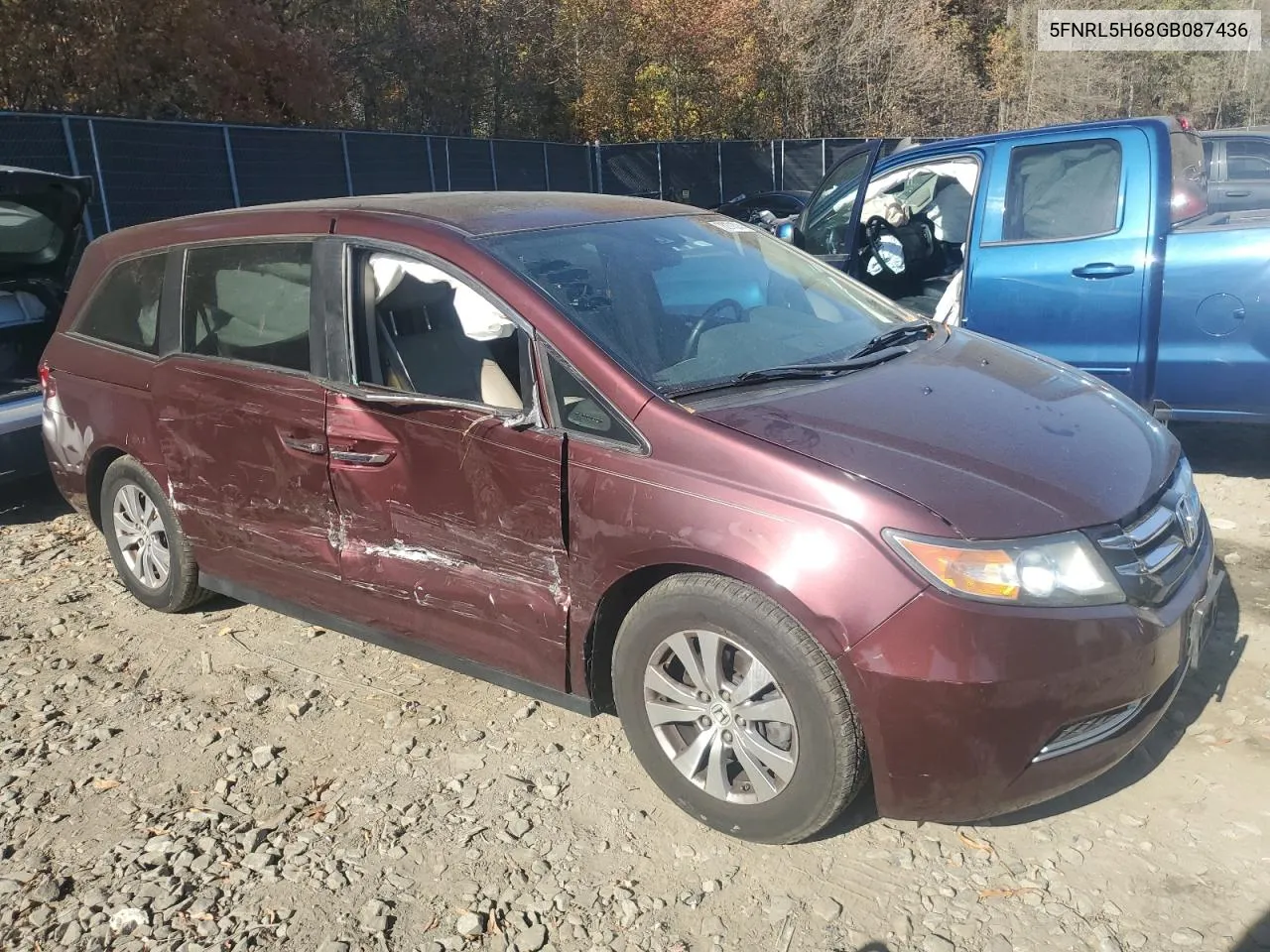 2016 Honda Odyssey Exl VIN: 5FNRL5H68GB087436 Lot: 78271574