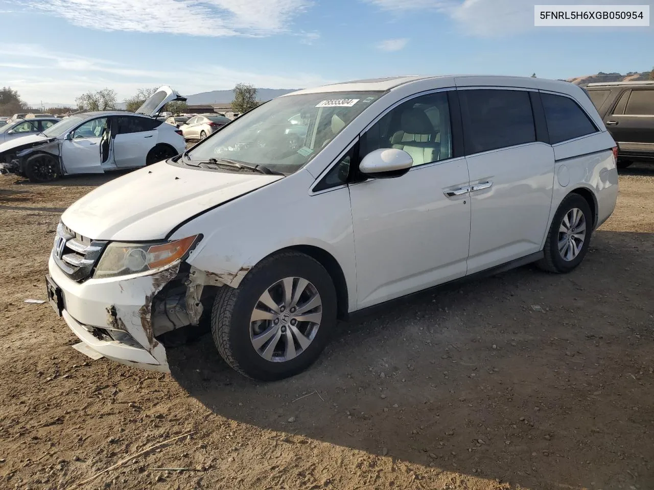 5FNRL5H6XGB050954 2016 Honda Odyssey Exl