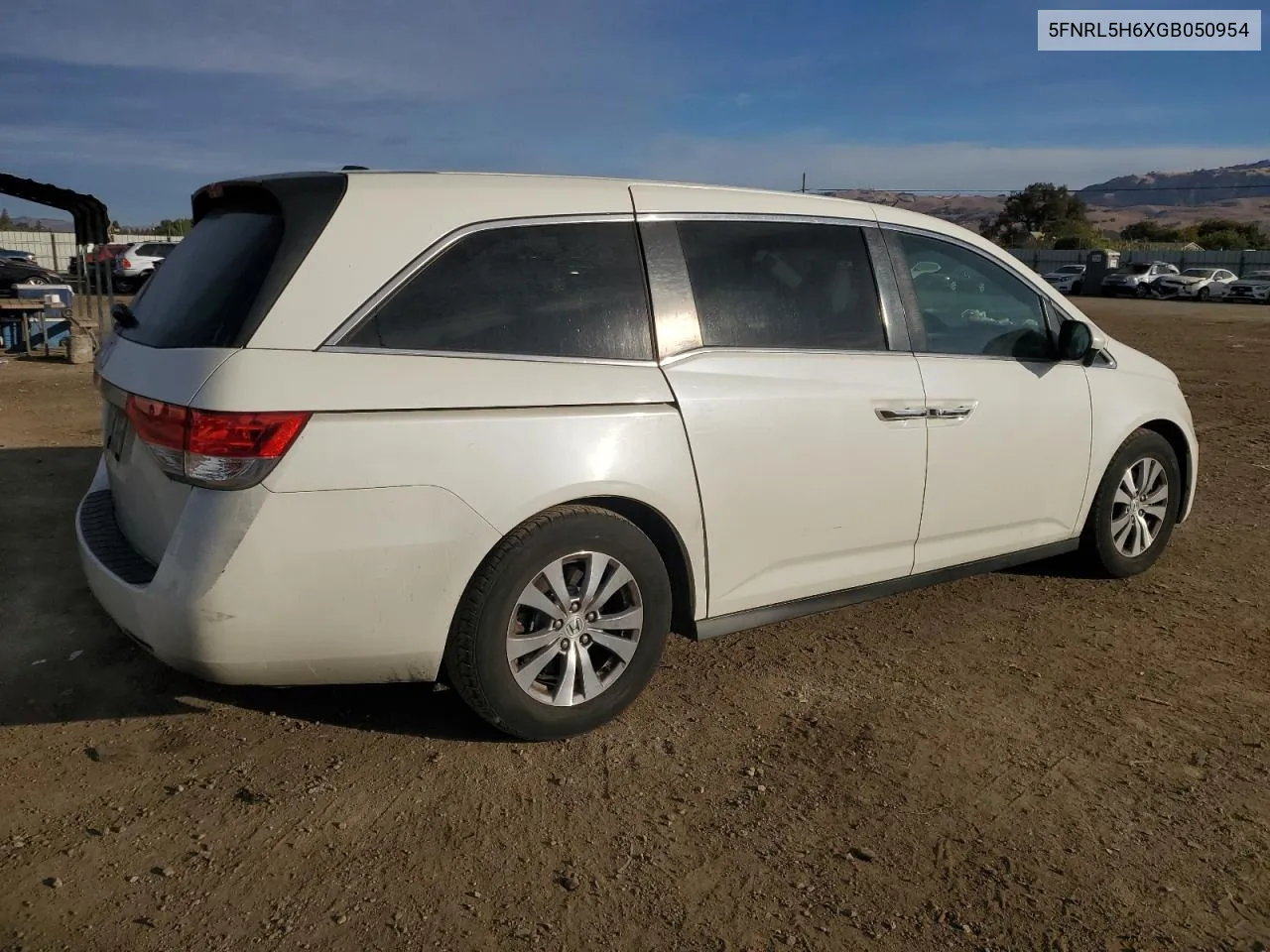 5FNRL5H6XGB050954 2016 Honda Odyssey Exl