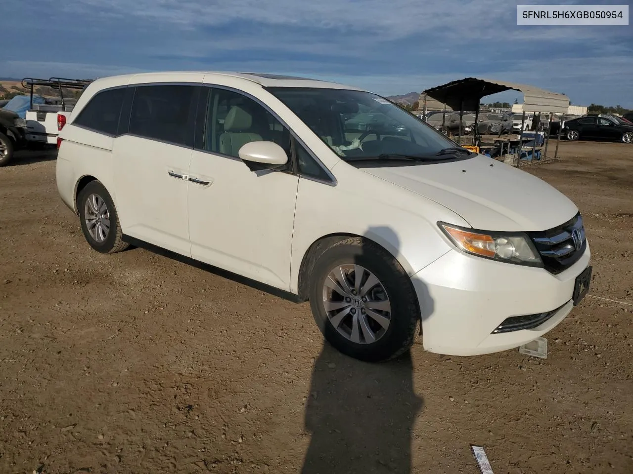 5FNRL5H6XGB050954 2016 Honda Odyssey Exl