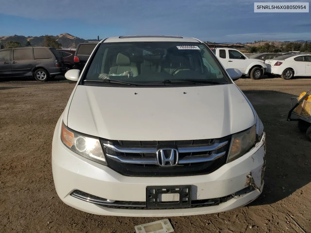 5FNRL5H6XGB050954 2016 Honda Odyssey Exl