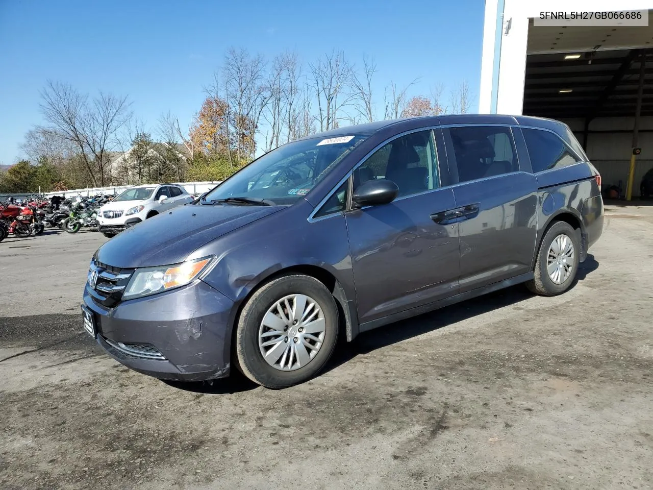 2016 Honda Odyssey Lx VIN: 5FNRL5H27GB066686 Lot: 78800034