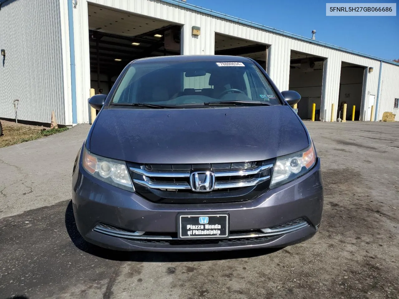 2016 Honda Odyssey Lx VIN: 5FNRL5H27GB066686 Lot: 78800034