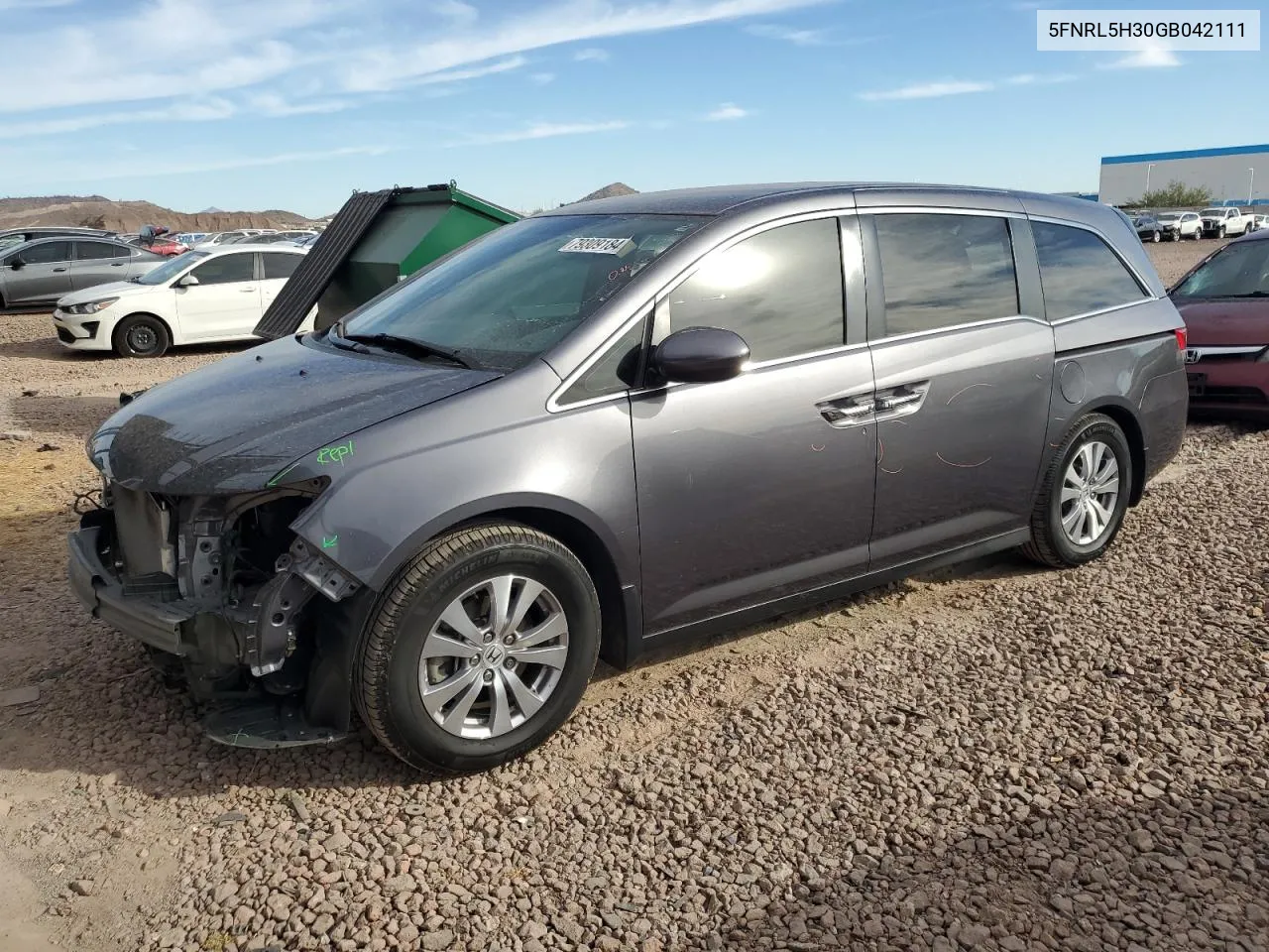 2016 Honda Odyssey Se VIN: 5FNRL5H30GB042111 Lot: 79309184