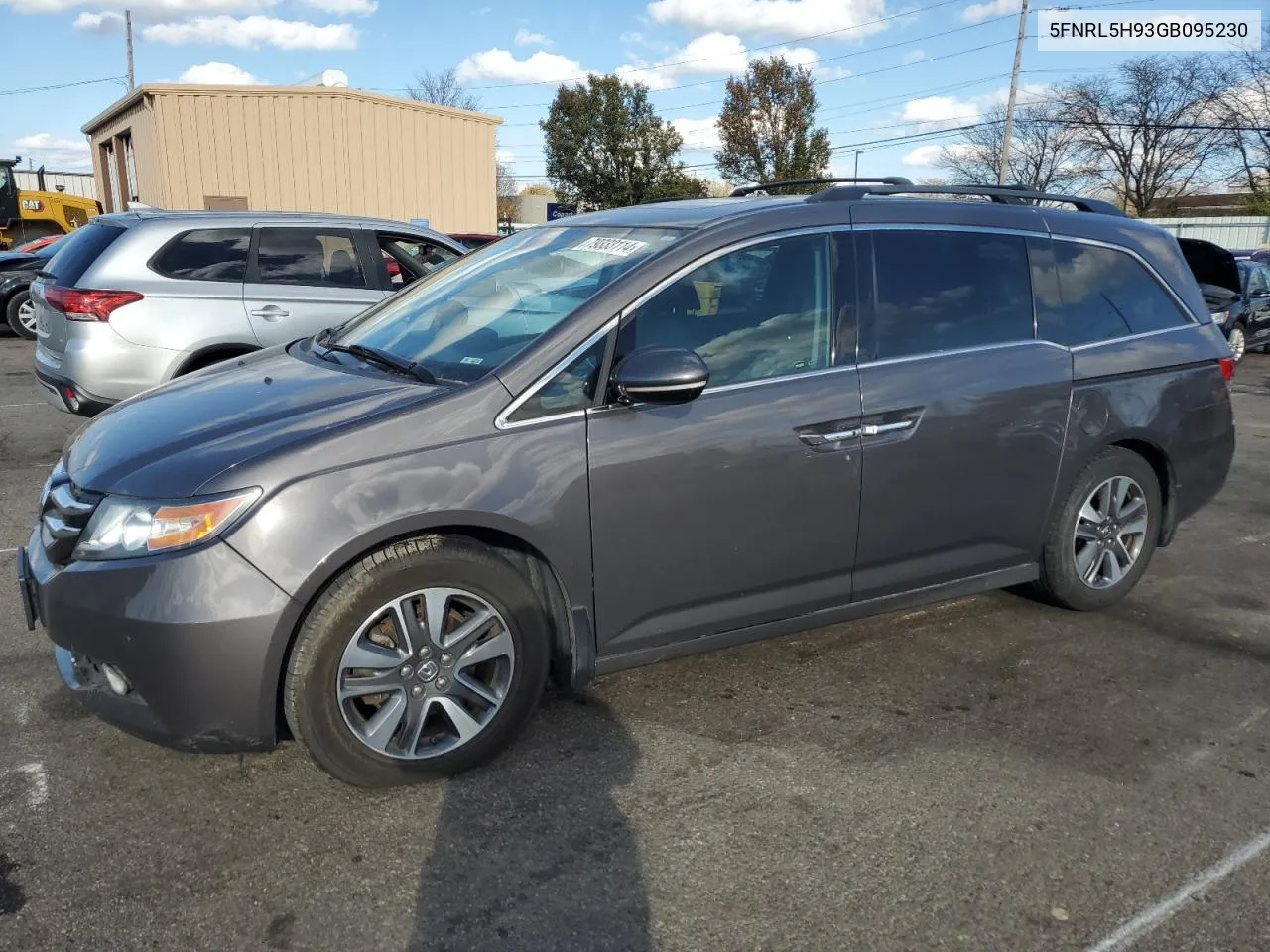 2016 Honda Odyssey Touring VIN: 5FNRL5H93GB095230 Lot: 79333114