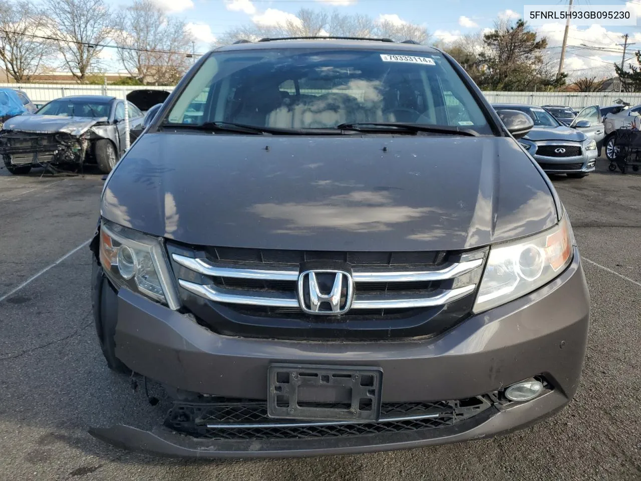 2016 Honda Odyssey Touring VIN: 5FNRL5H93GB095230 Lot: 79333114