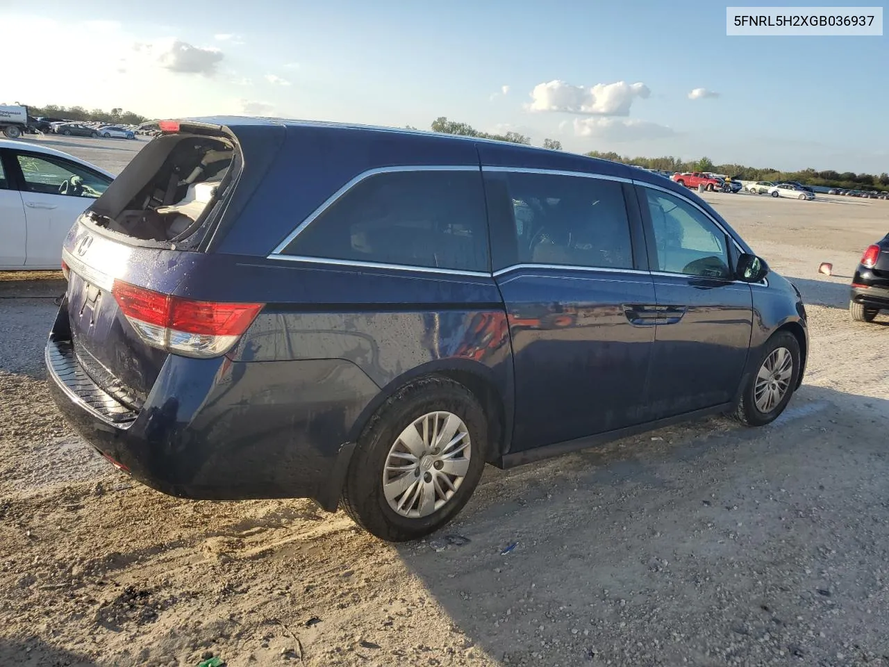 2016 Honda Odyssey Lx VIN: 5FNRL5H2XGB036937 Lot: 79493894