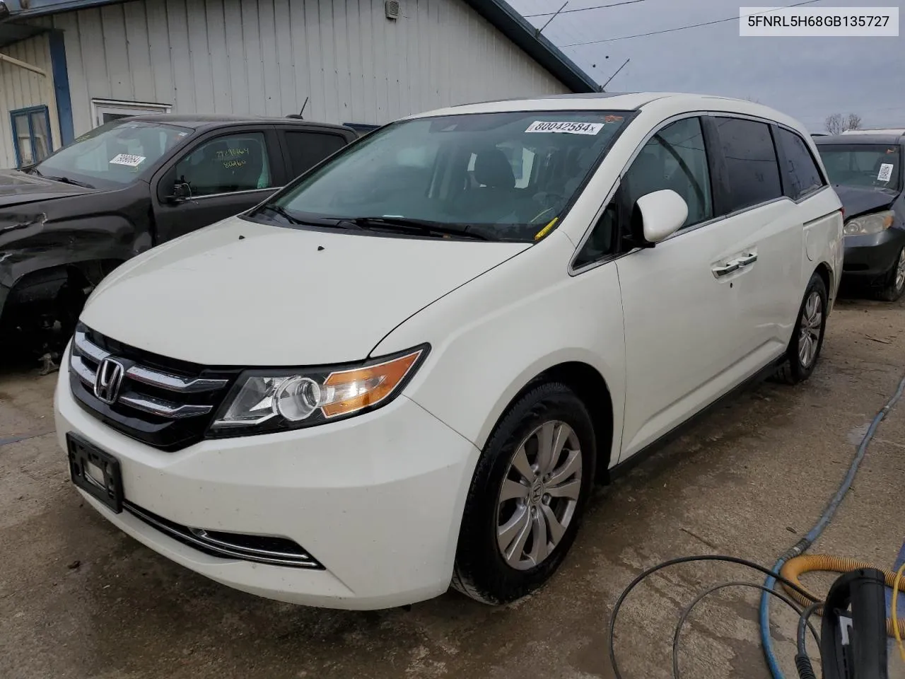 2016 Honda Odyssey Exl VIN: 5FNRL5H68GB135727 Lot: 80042584