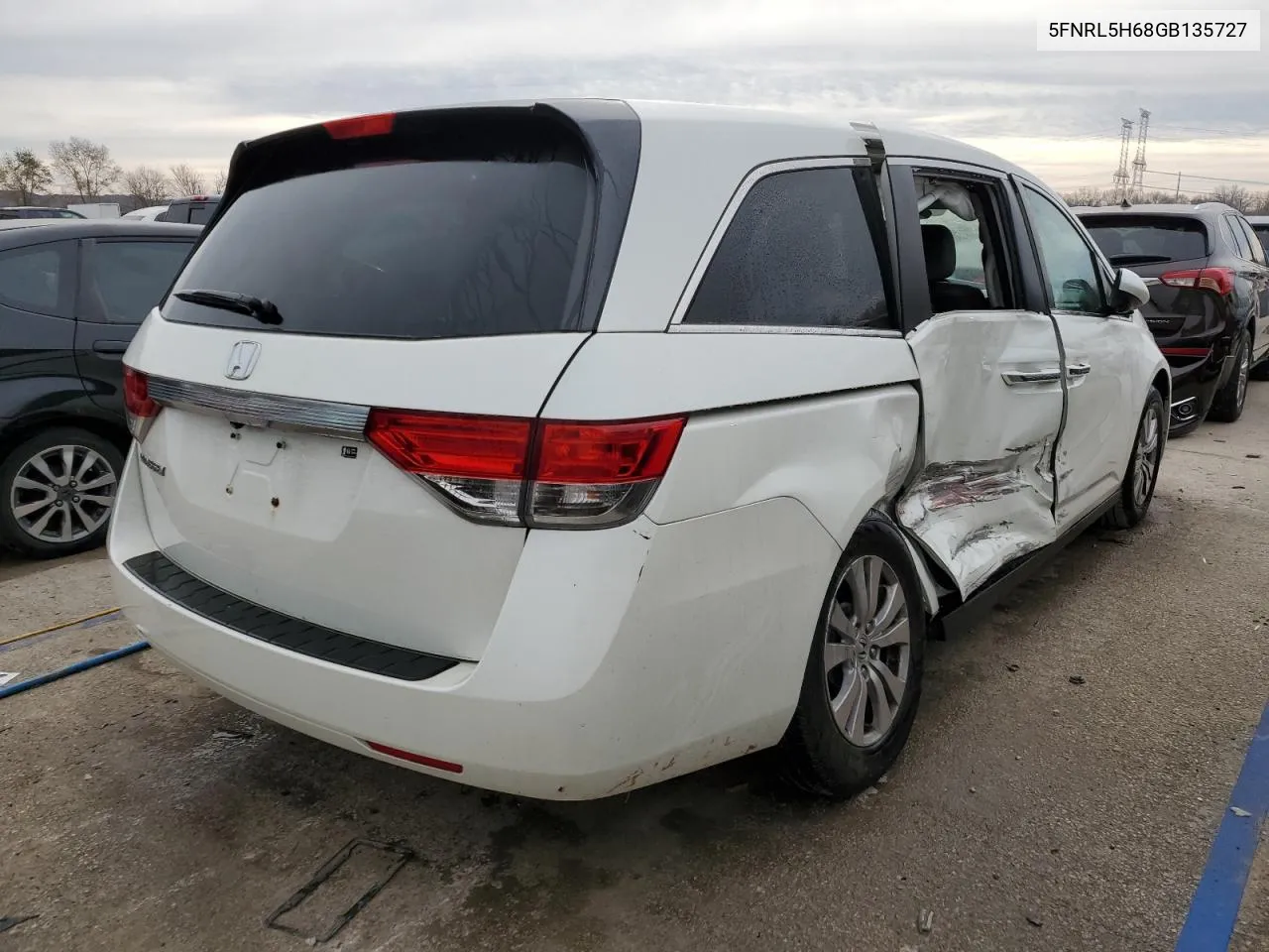 2016 Honda Odyssey Exl VIN: 5FNRL5H68GB135727 Lot: 80042584