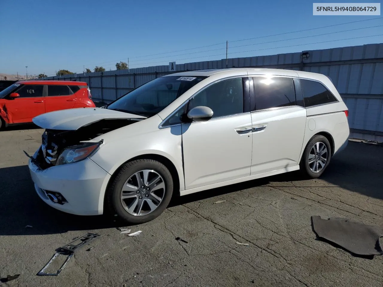 2016 Honda Odyssey Touring VIN: 5FNRL5H94GB064729 Lot: 80163914