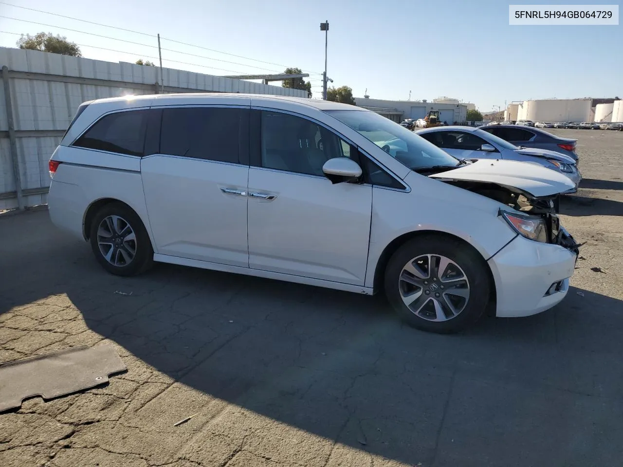 2016 Honda Odyssey Touring VIN: 5FNRL5H94GB064729 Lot: 80163914