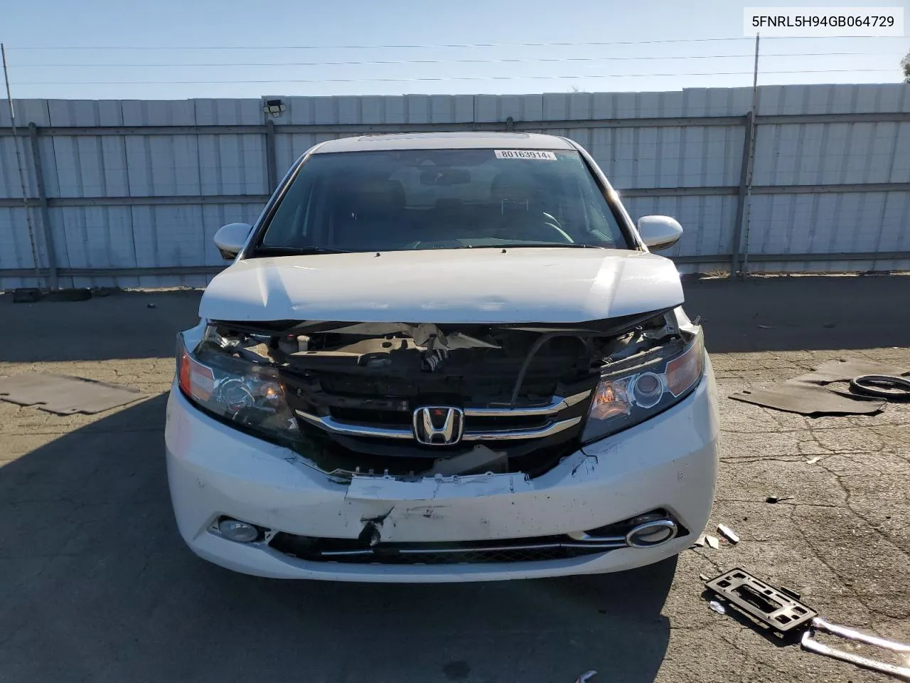 2016 Honda Odyssey Touring VIN: 5FNRL5H94GB064729 Lot: 80163914