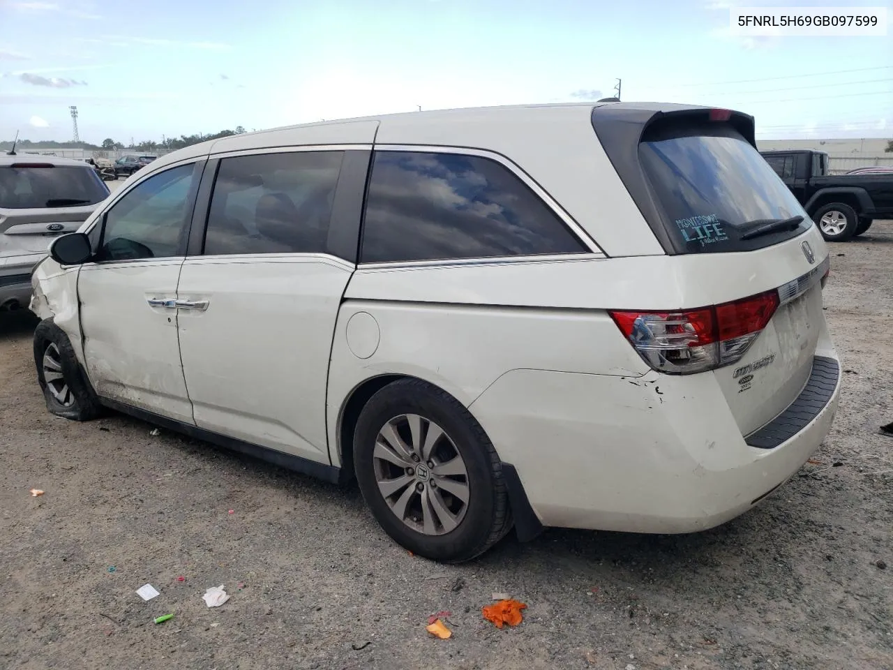 2016 Honda Odyssey Exl VIN: 5FNRL5H69GB097599 Lot: 80392164