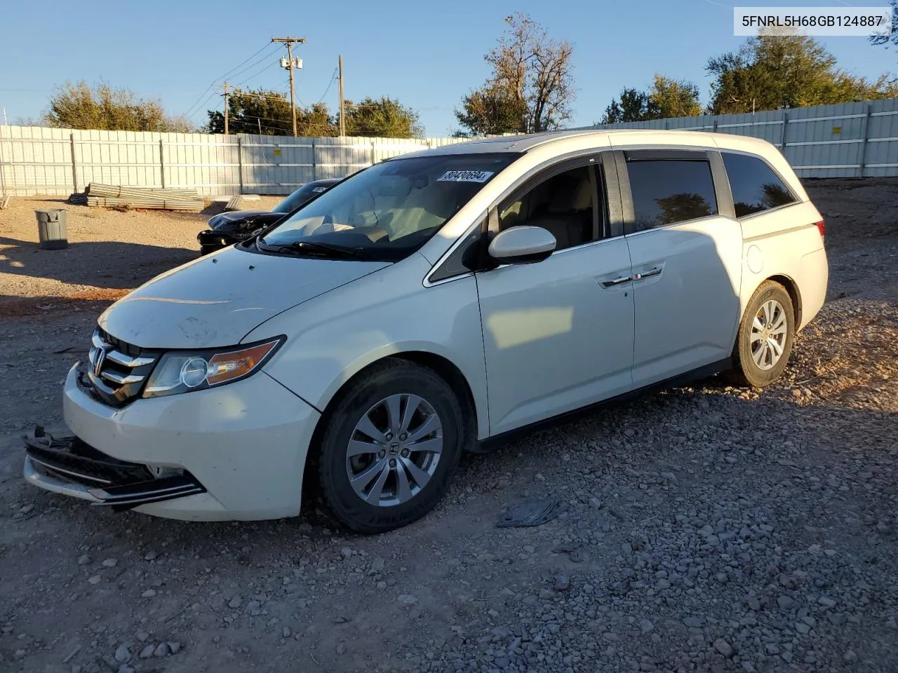 2016 Honda Odyssey Exl VIN: 5FNRL5H68GB124887 Lot: 80430694