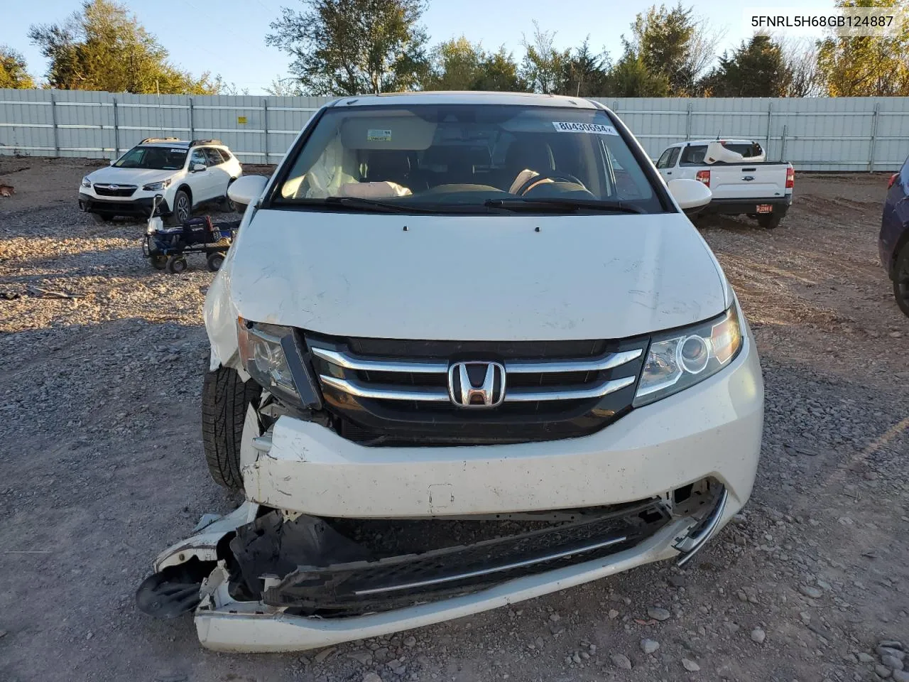 2016 Honda Odyssey Exl VIN: 5FNRL5H68GB124887 Lot: 80430694