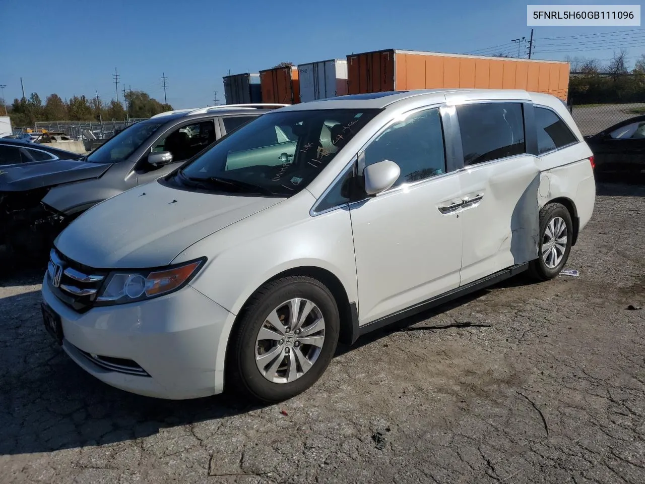 2016 Honda Odyssey Exl VIN: 5FNRL5H60GB111096 Lot: 80895104