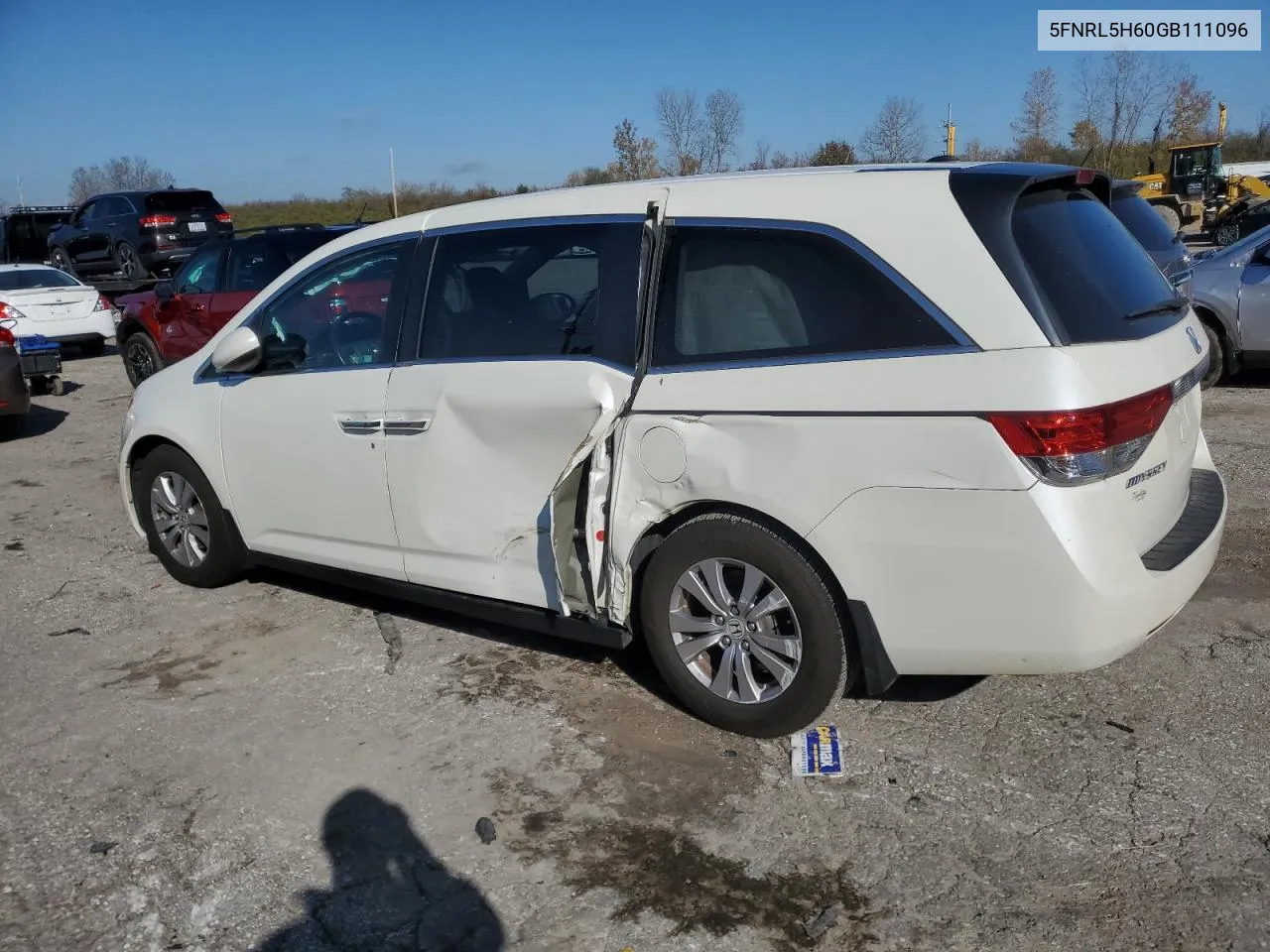 2016 Honda Odyssey Exl VIN: 5FNRL5H60GB111096 Lot: 80895104