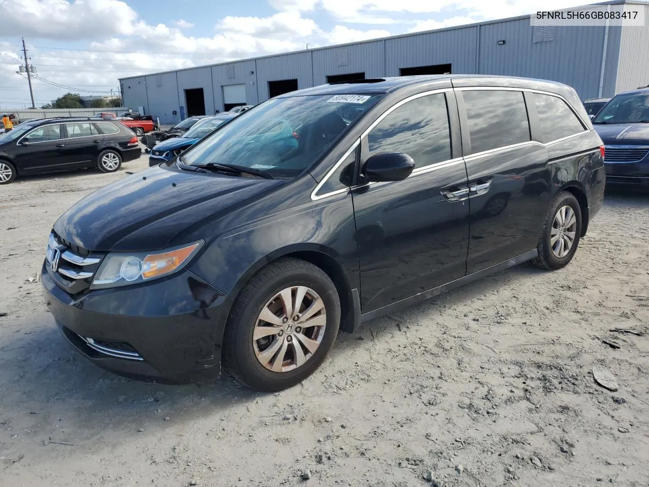 2016 Honda Odyssey Exl VIN: 5FNRL5H66GB083417 Lot: 80942174