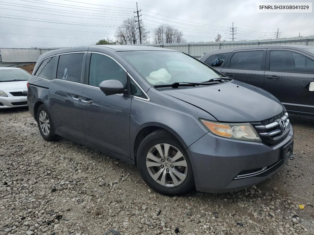 2016 Honda Odyssey Se VIN: 5FNRL5H3XGB041029 Lot: 80947424