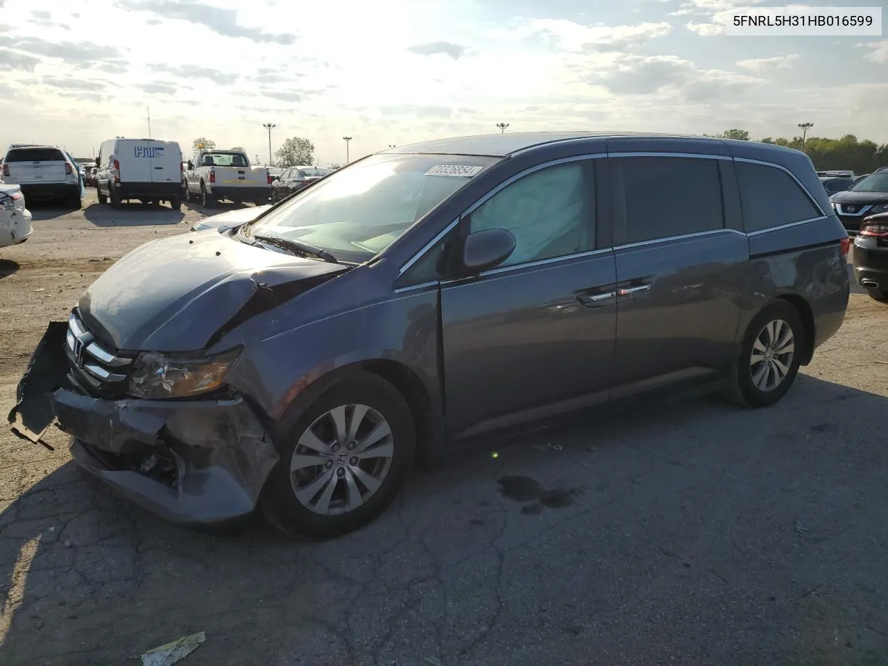 2017 Honda Odyssey Se VIN: 5FNRL5H31HB016599 Lot: 70326854