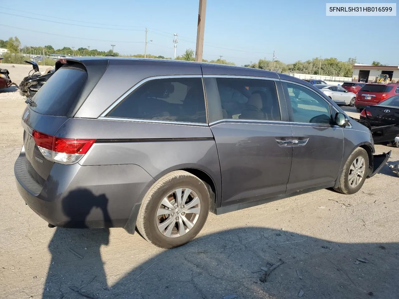 2017 Honda Odyssey Se VIN: 5FNRL5H31HB016599 Lot: 70326854