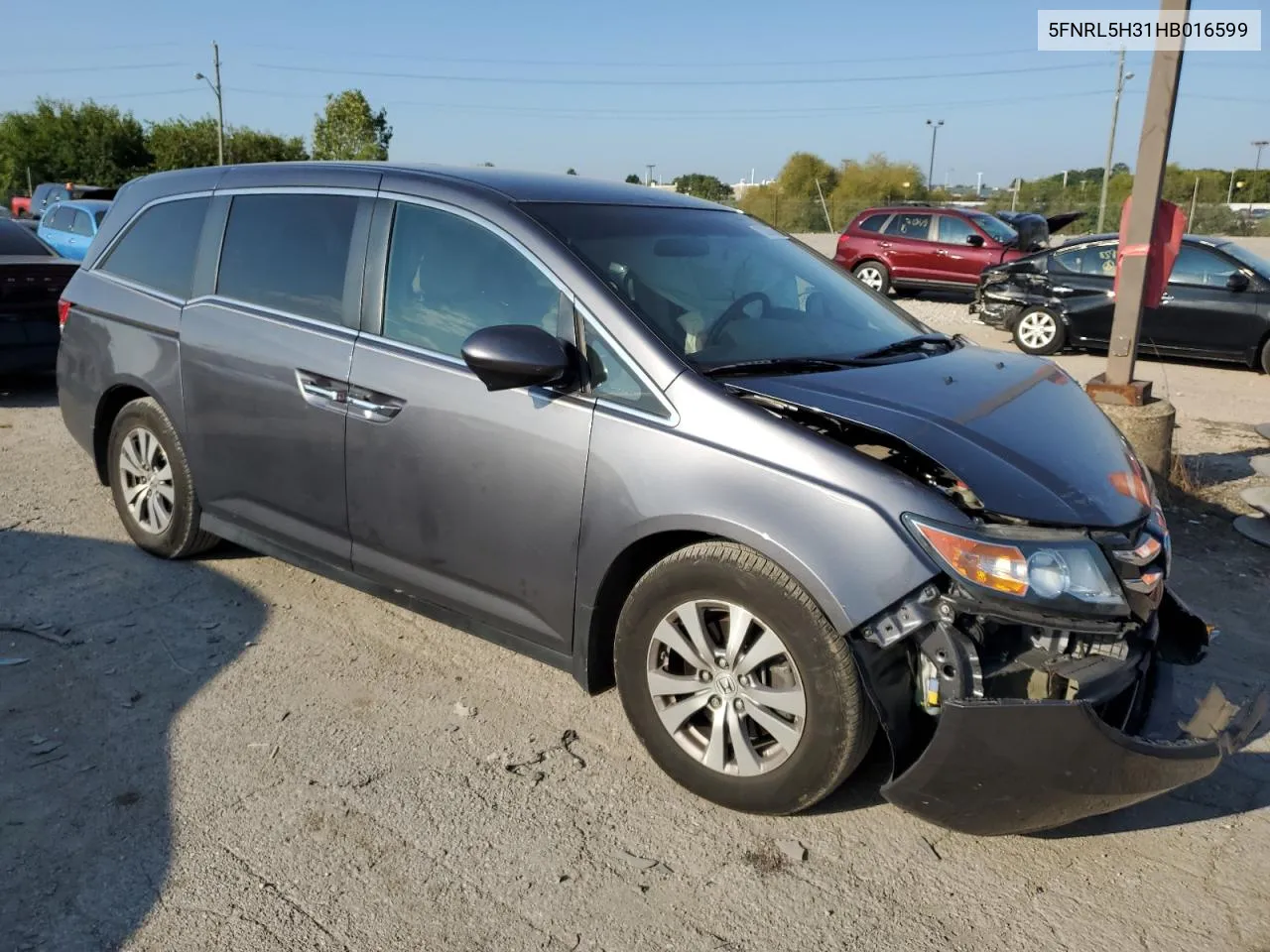 2017 Honda Odyssey Se VIN: 5FNRL5H31HB016599 Lot: 70326854