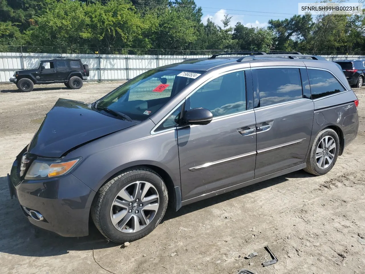 5FNRL5H99HB002311 2017 Honda Odyssey Touring