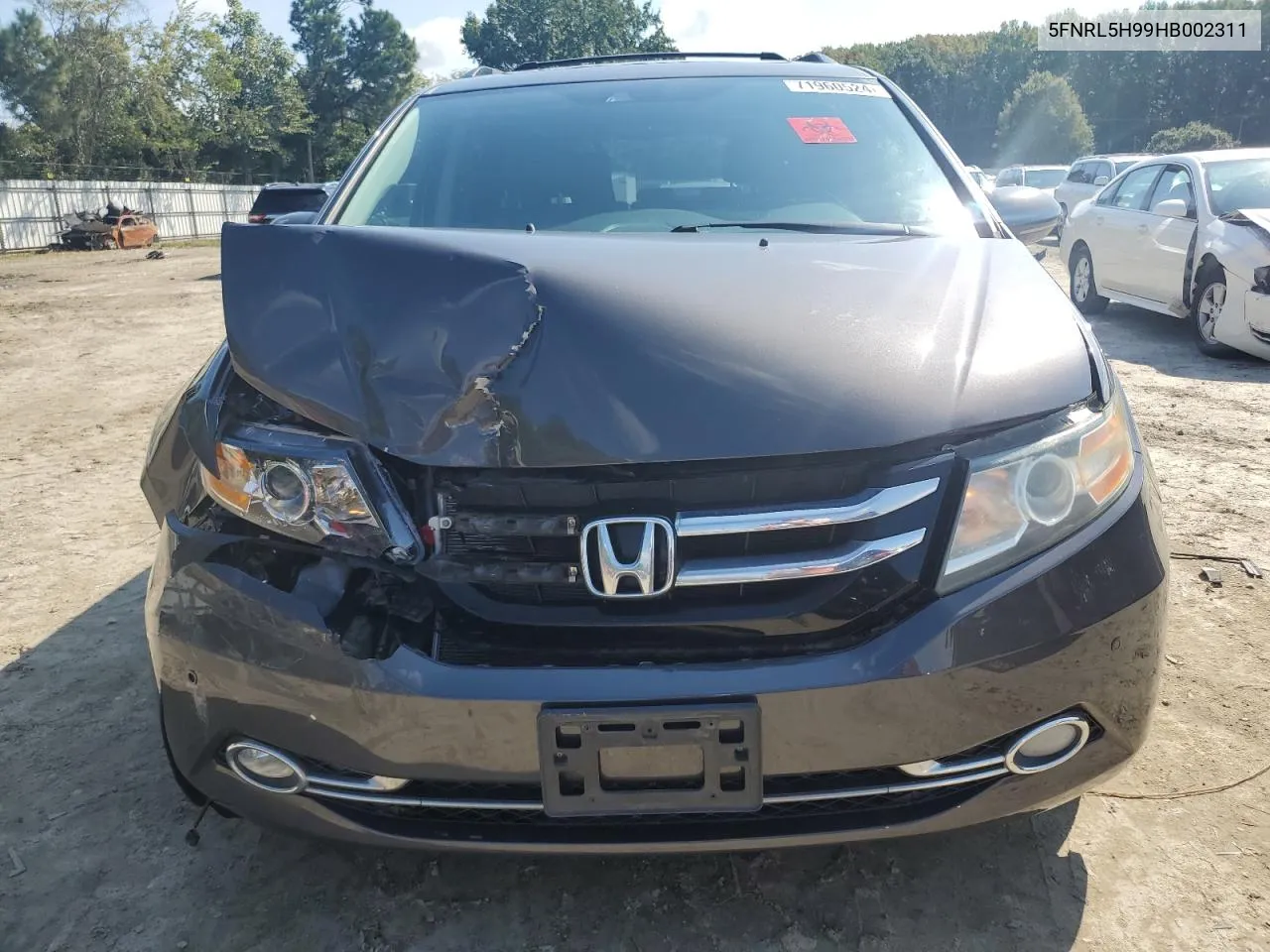 5FNRL5H99HB002311 2017 Honda Odyssey Touring