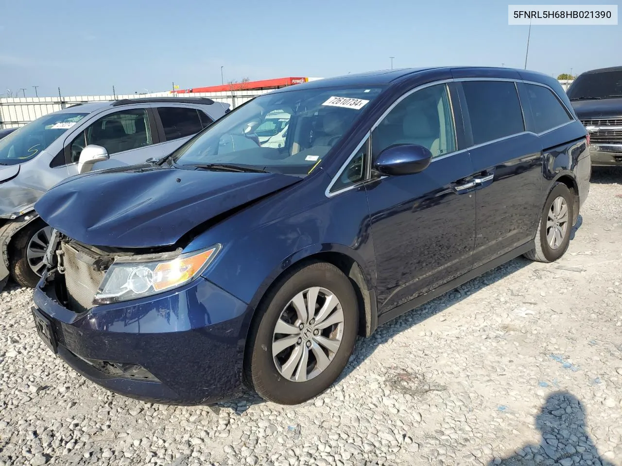 5FNRL5H68HB021390 2017 Honda Odyssey Exl