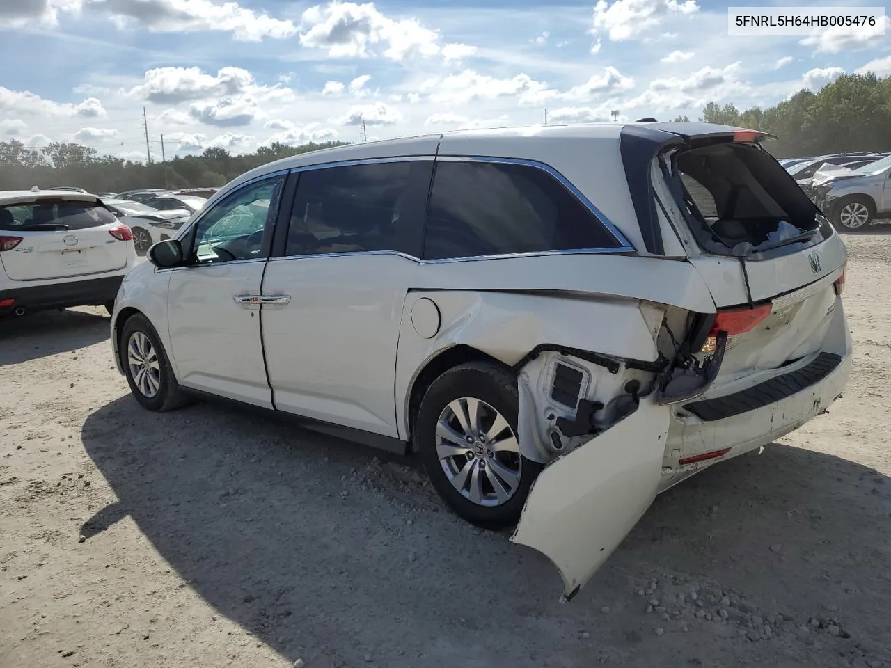 5FNRL5H64HB005476 2017 Honda Odyssey Exl